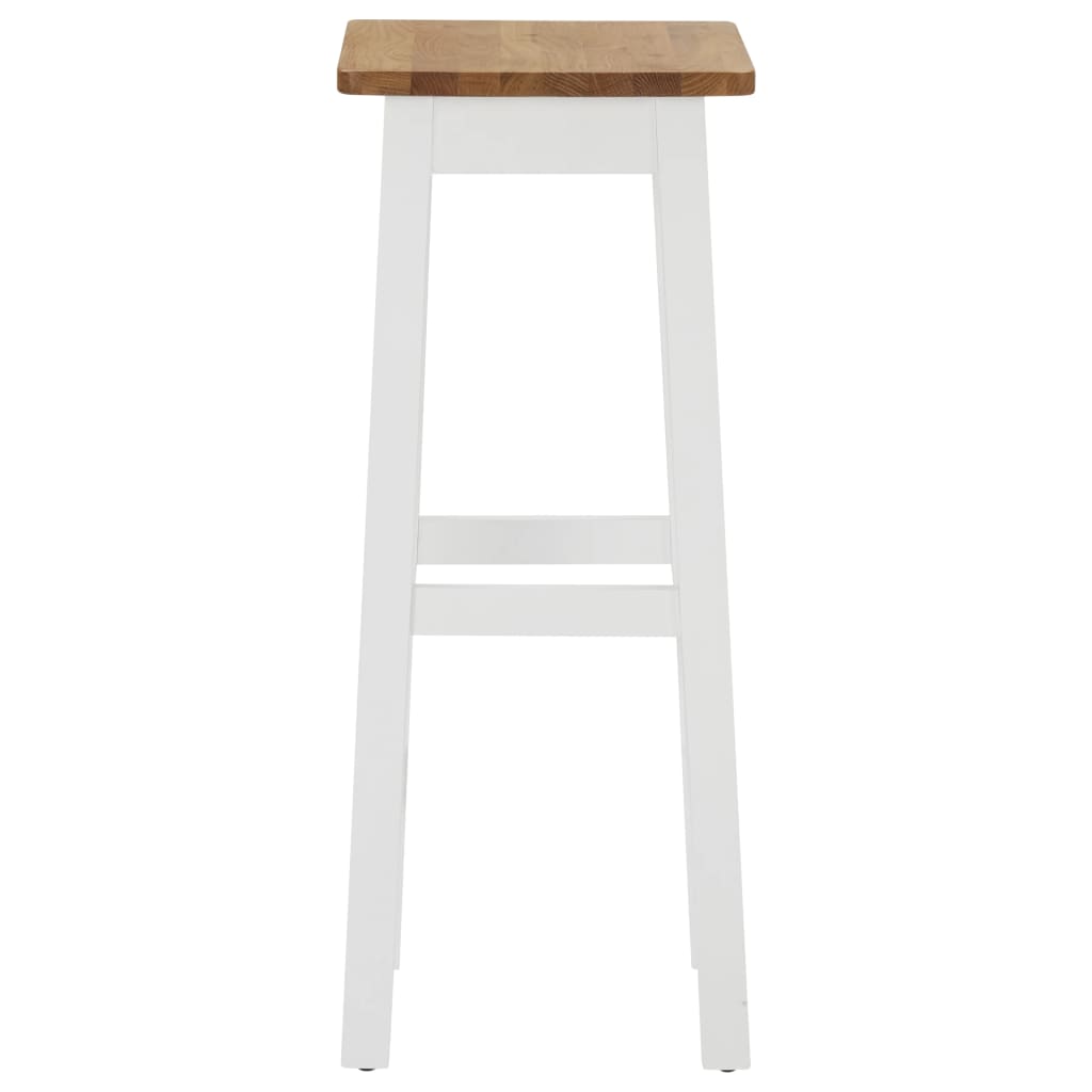 Barhocker 2 Stk. Eiche Massivholz