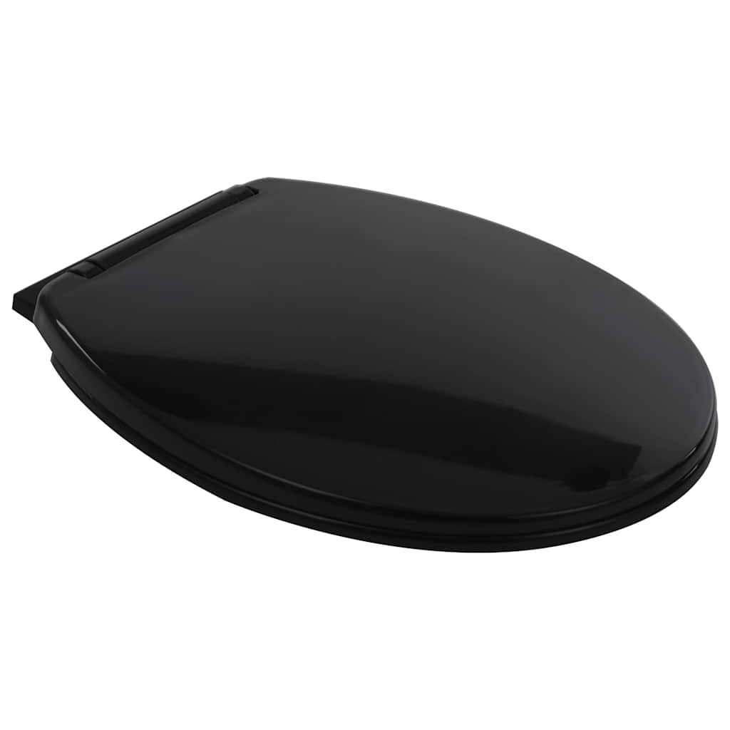 Randloses WC 7 cm Extra Höhe Soft-Close Keramik Schwarz