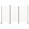 3-tlg. Raumteiler Weiß 260x180 cm Stoff
