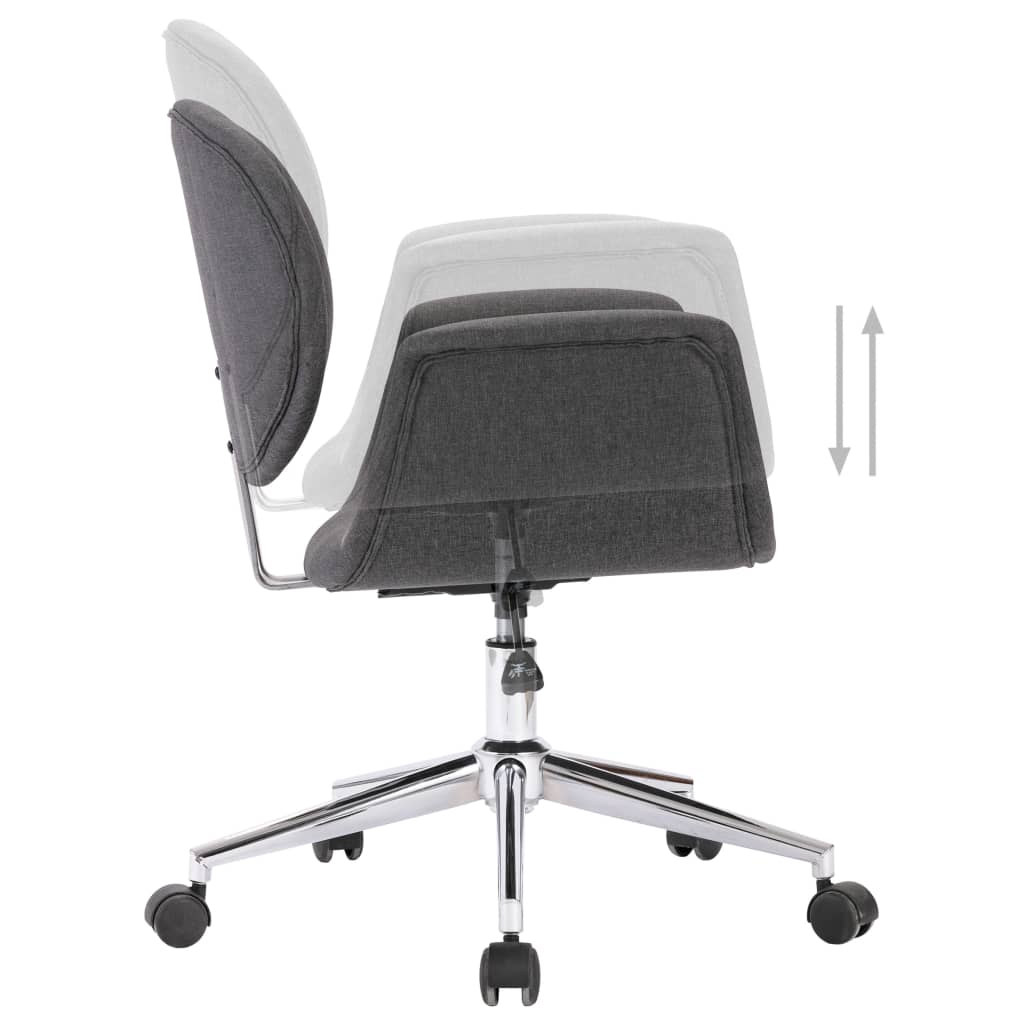 Esszimmerstühle 2 Stk. Drehbar Grau Stoff