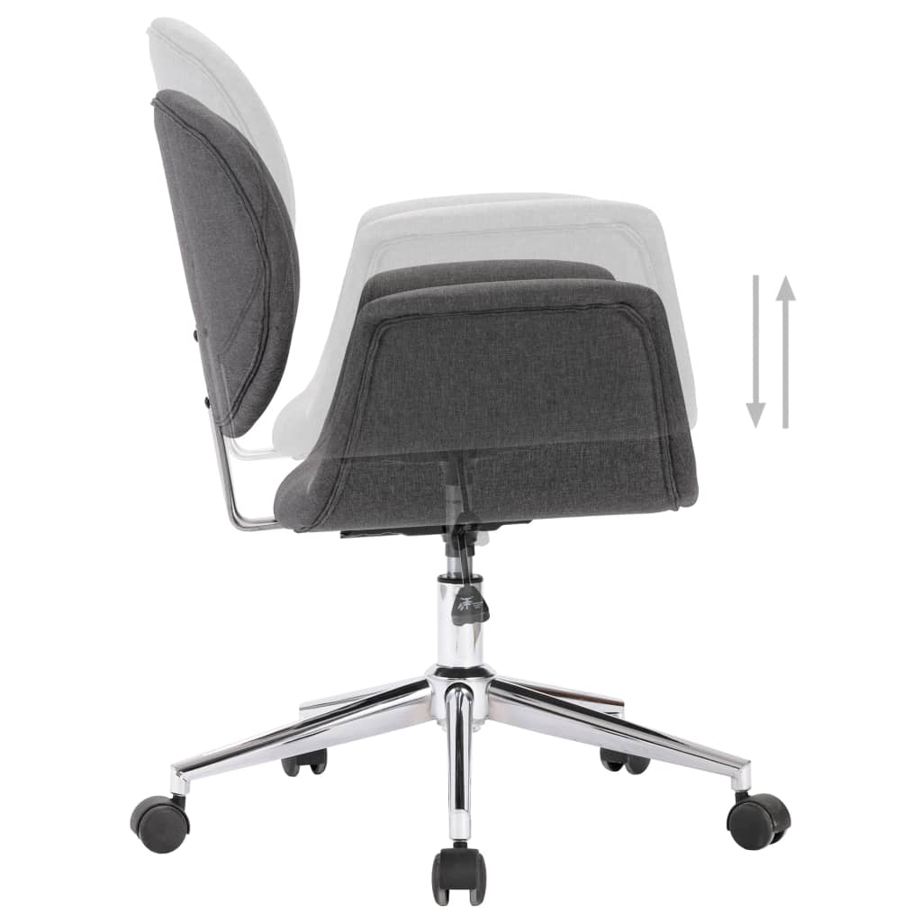 Drehbare Esszimmerstühle 4 Stk. Grau Stoff