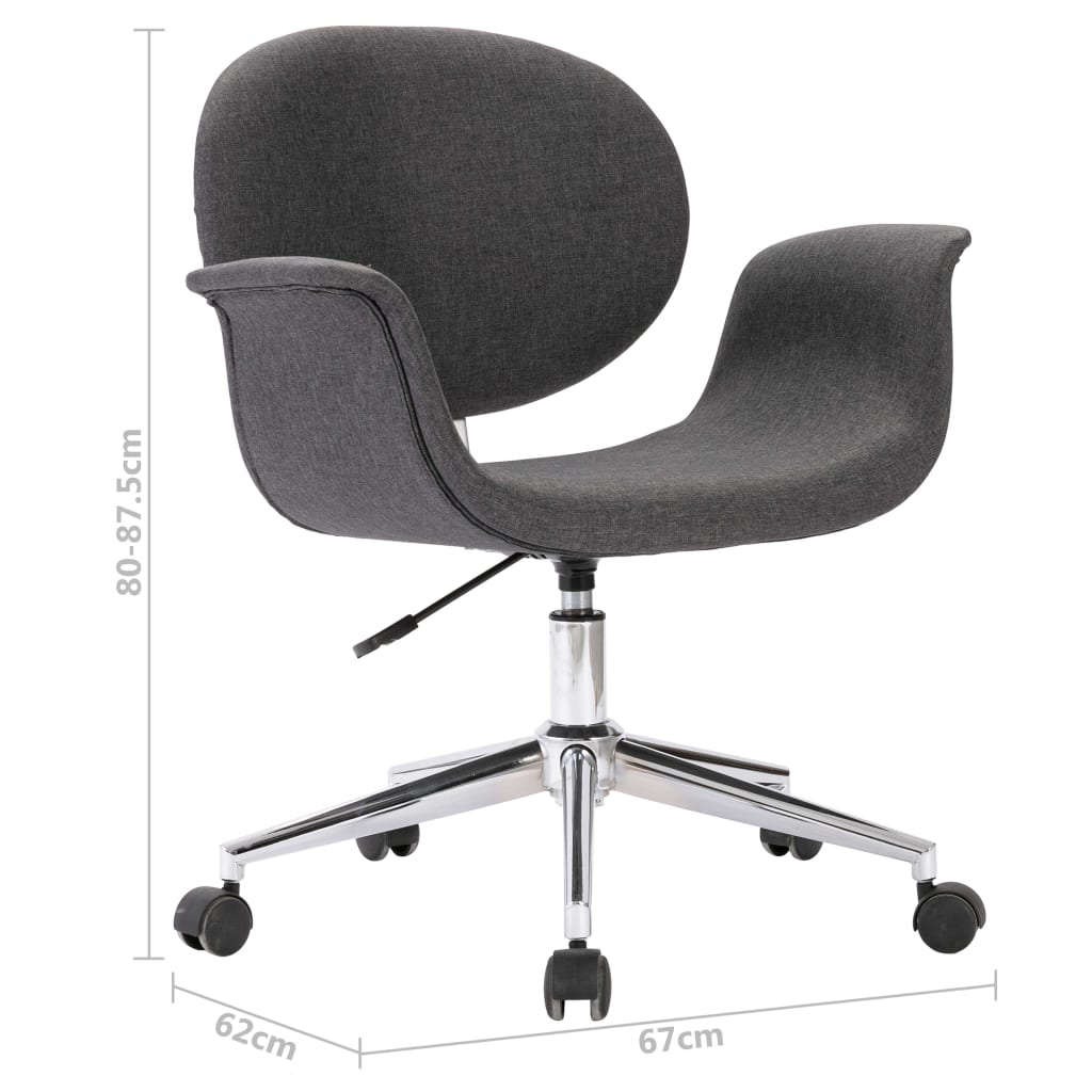 Drehbare Esszimmerstühle 4 Stk. Grau Stoff