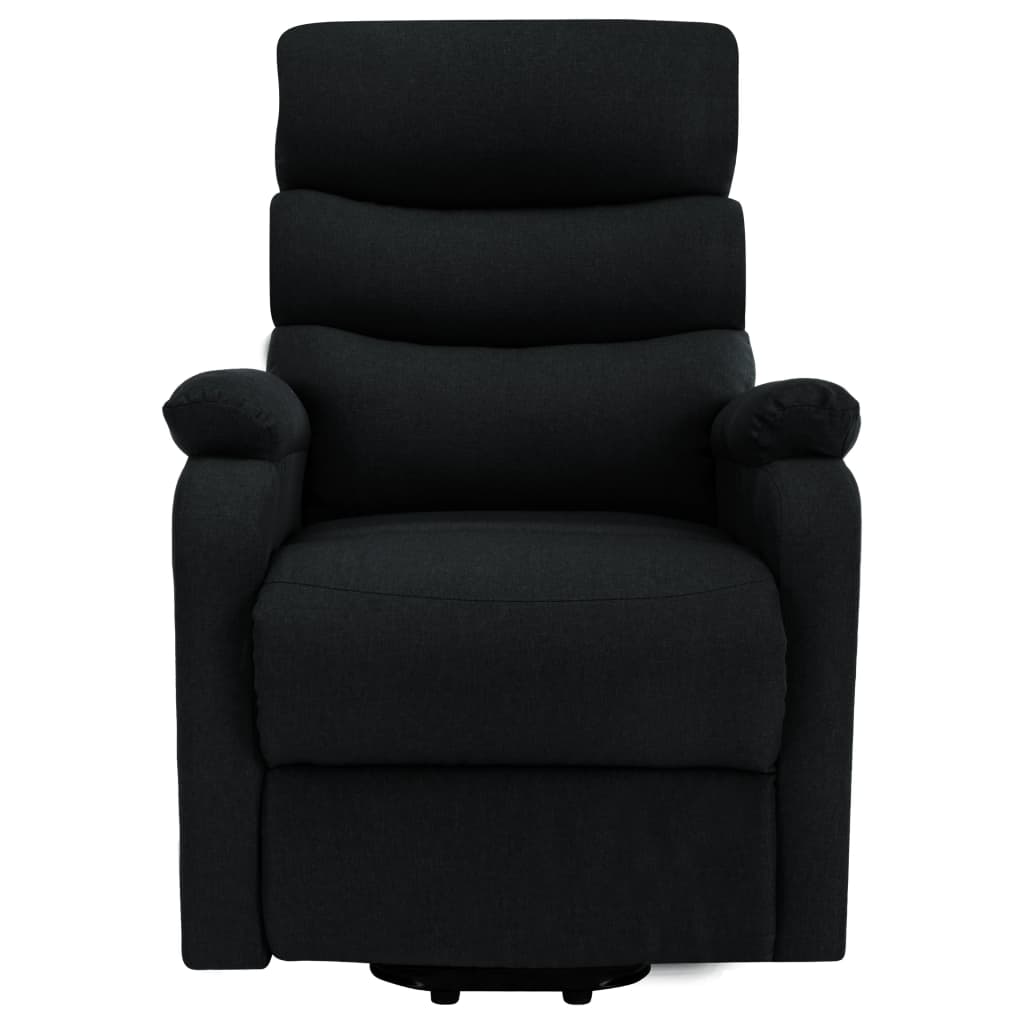 Massagesessel mit Aufstehhilfe Schwarz Stoff