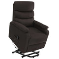 Massagesessel mit Aufstehhilfe Dunkelbraun Stoff