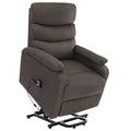 Massagesessel mit Aufstehhilfe Taupe Stoff