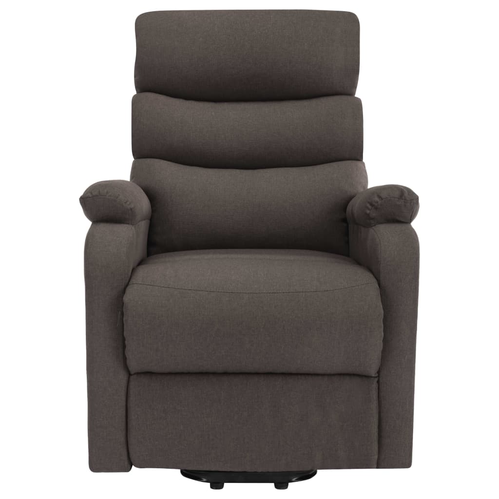 Massagesessel mit Aufstehhilfe Taupe Stoff