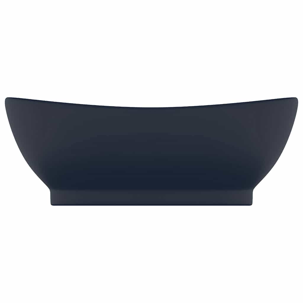 Luxus-Waschbecken Überlauf Matt Dunkelblau 58,5x39cm Keramik