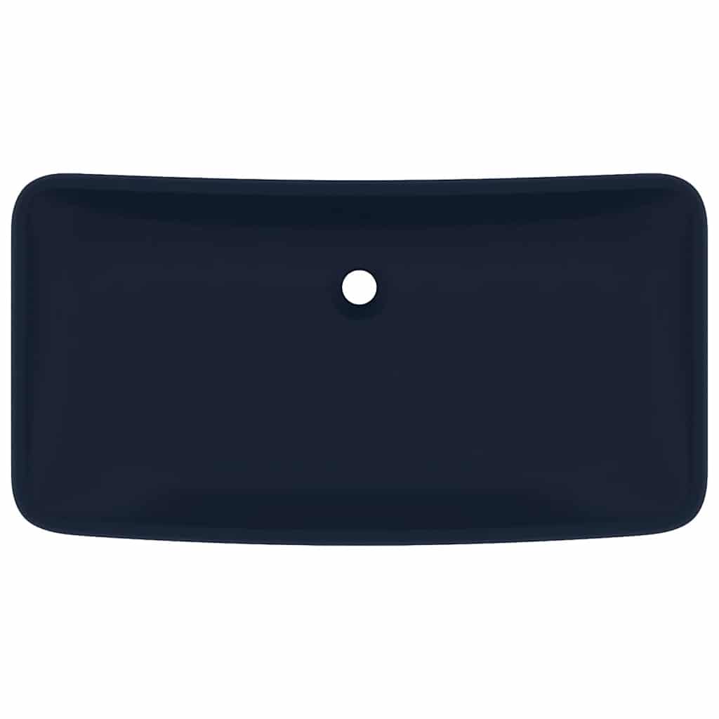 Luxus-Waschbecken Rechteckig Matt Dunkelblau 71x38 cm Keramik