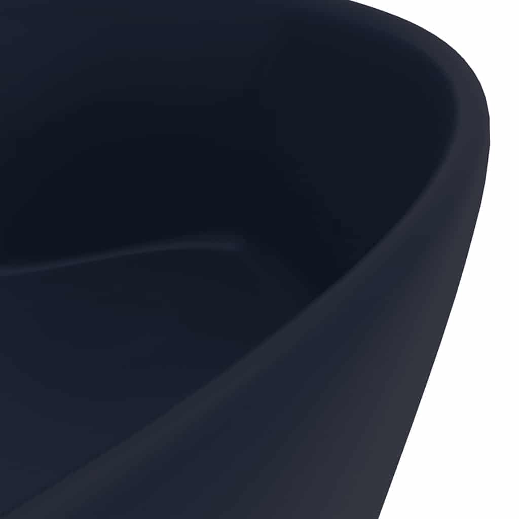 Luxus-Waschbecken mit Überlauf Matt Dunkelblau 36x13 cm Keramik