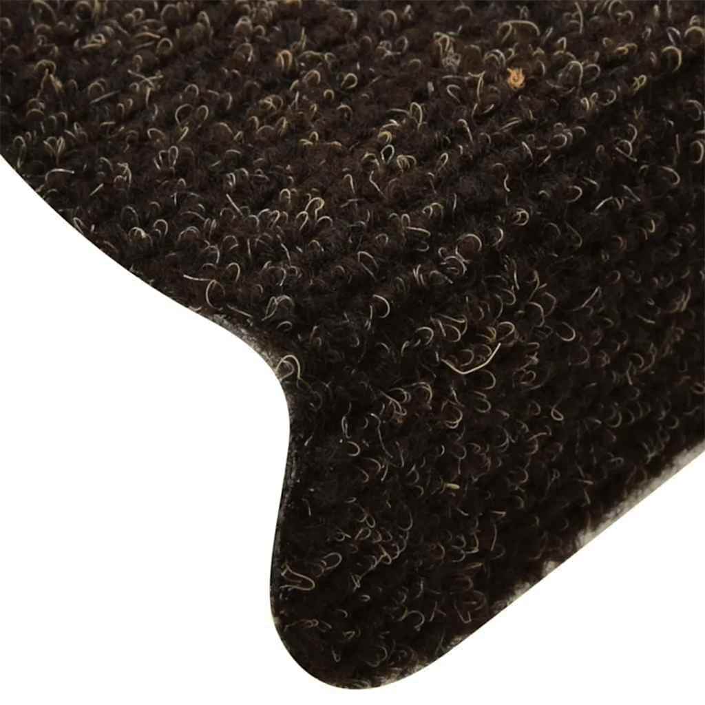 Stufenmatten Selbstklebend 15 Stk. 65x21x4 cm Dunkelbraun Halbrund Groß