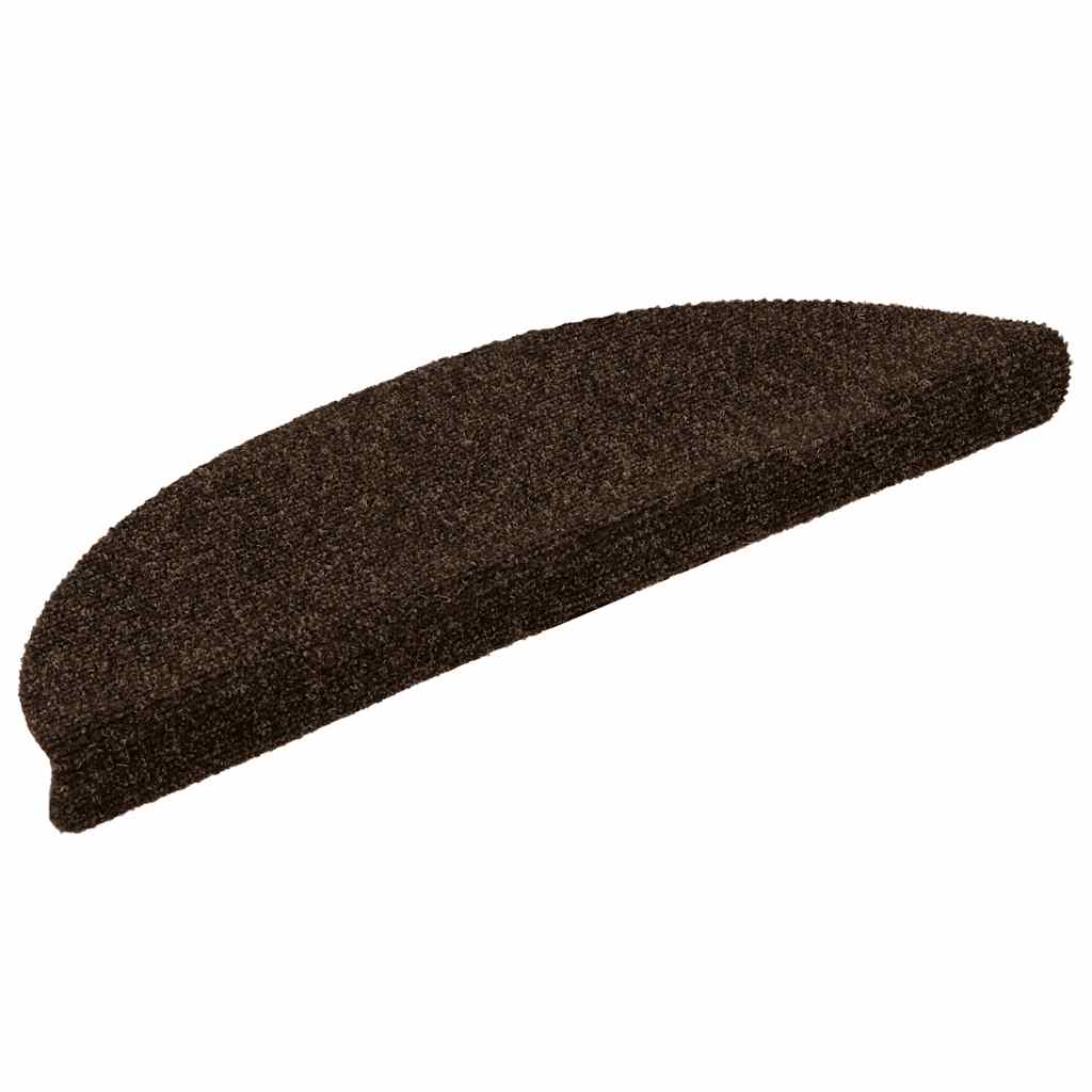 Stufenmatten Selbstklebend 15 Stk. 56x17x3 cm Braun Halbrund