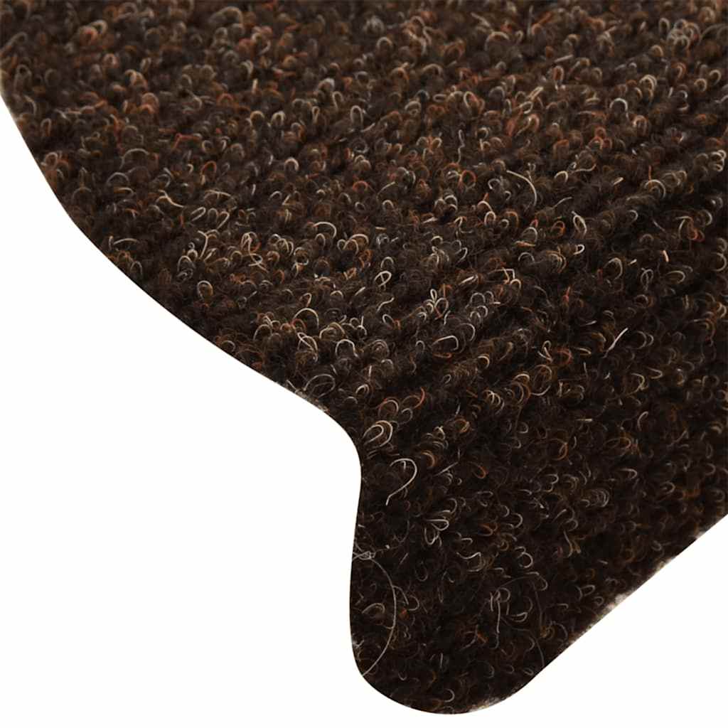Stufenmatten Selbstklebend 15 Stk. 65x21x4 cm Braun Halbrund Groß