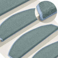Stufenmatten 15 Stk. 65x24x4 cm Seeblau Halbrund Groß