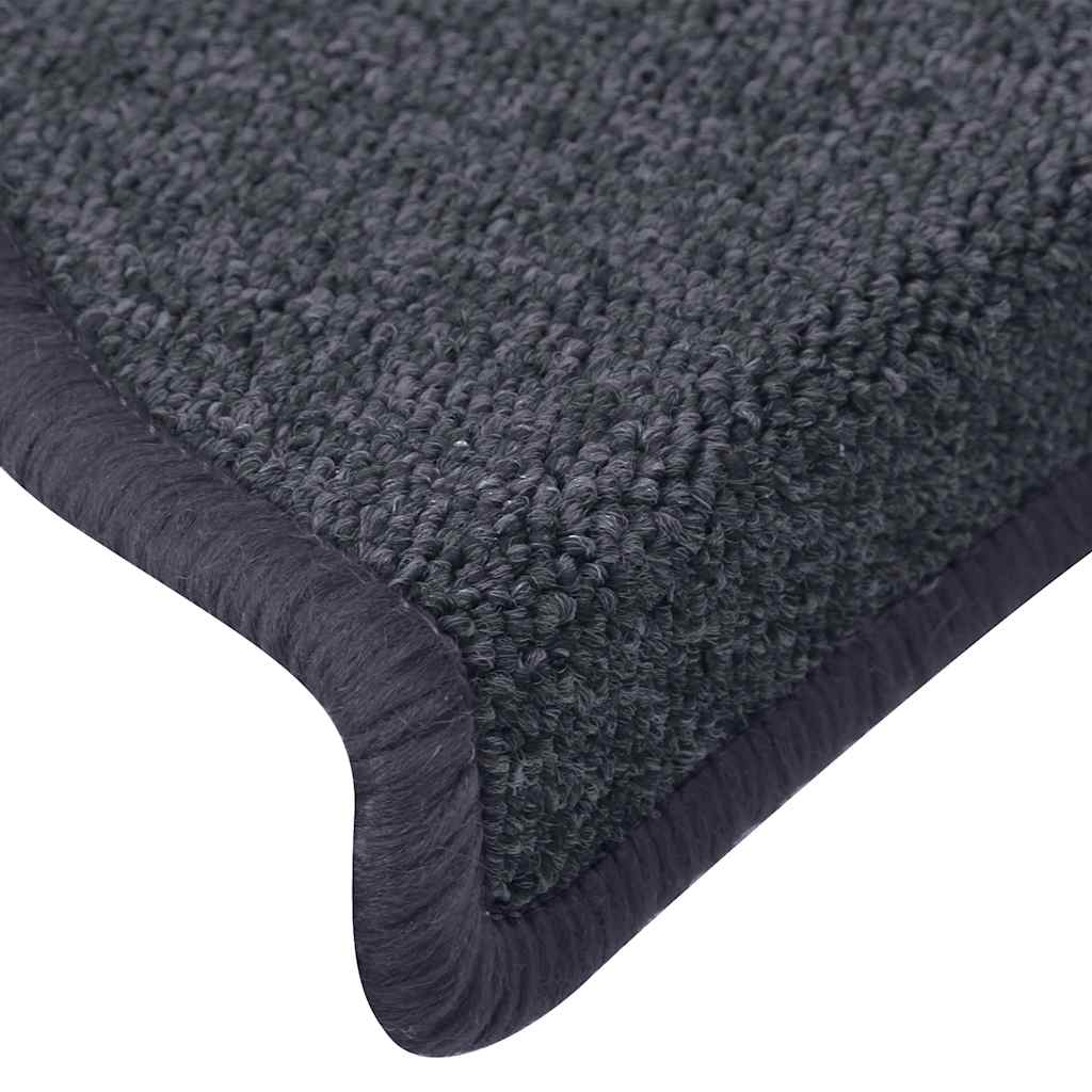 Stufenmatten 15 Stk. 65 x 24 x 4 cm Dunkelgrau und Blau Halbrund Groß