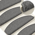 Stufenmatten 15 Stk. 65x24x4 cm Dunkelgrau Halbrund Groß