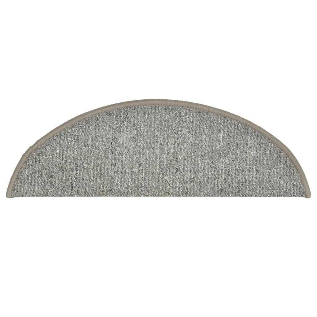 Stufenmatten 15 Stk. 56x17x3 cm Hellgrau Halbrund