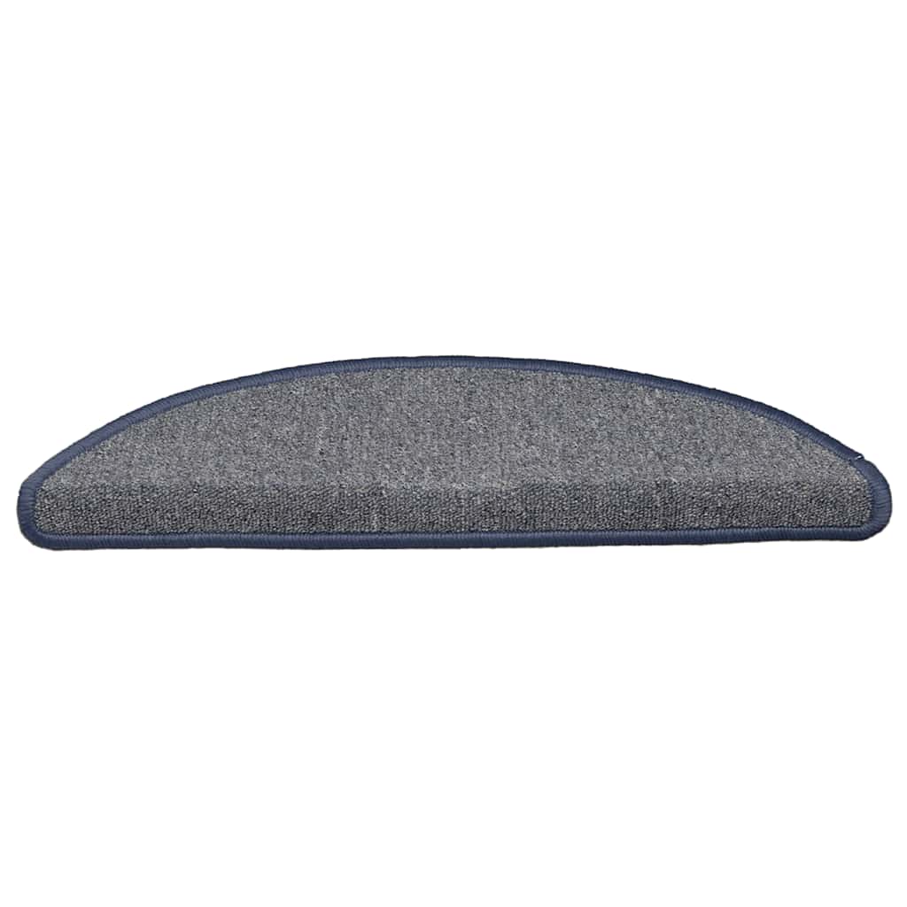 Stufenmatten 15 Stk. 56x17x3 cm Hellgrau und Blau Halbrund