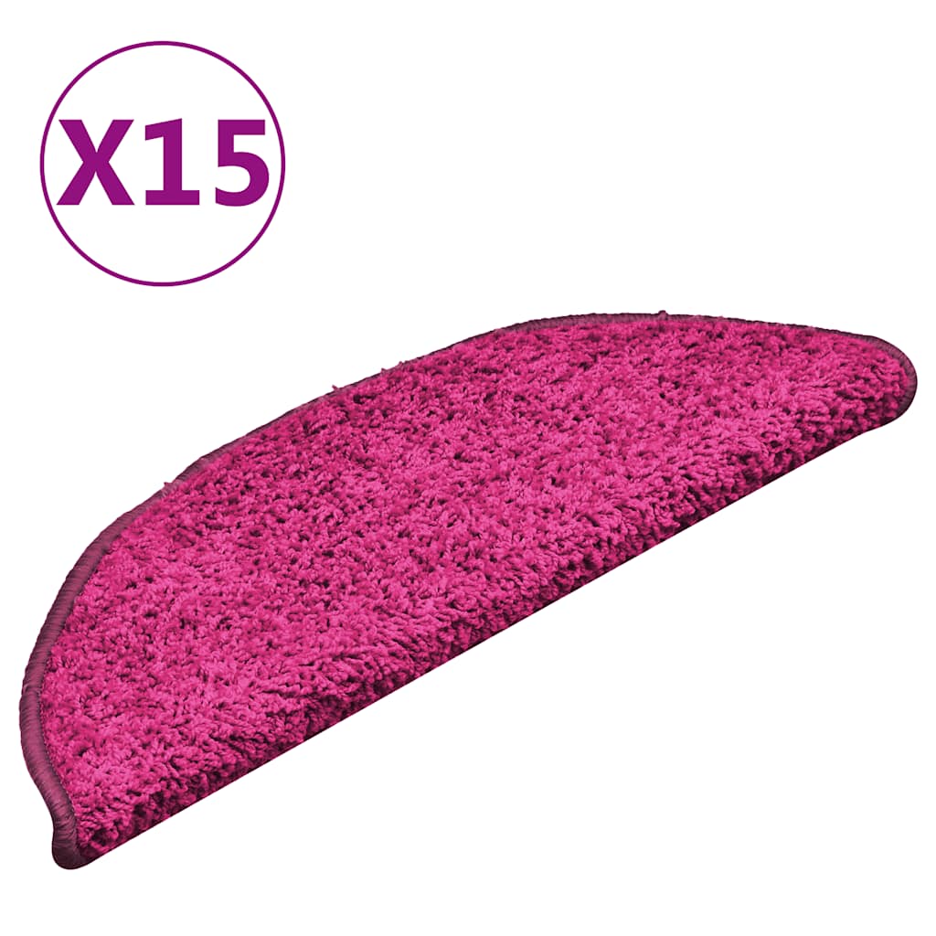 Stufenmatten 15 Stk. 56x17x3 cm Rosa Halbrund
