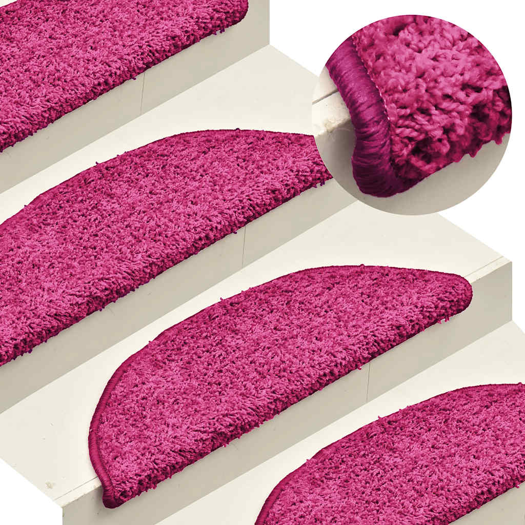Stufenmatten 15 Stk. 56x17x3 cm Rosa Halbrund