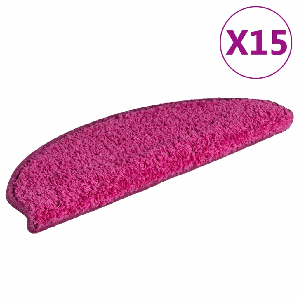 Stufenmatten 15 Stk. 65x21x4 cm Rosa Halbrund Groß