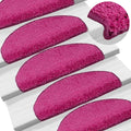 Stufenmatten 15 Stk. 65x21x4 cm Rosa Halbrund Groß
