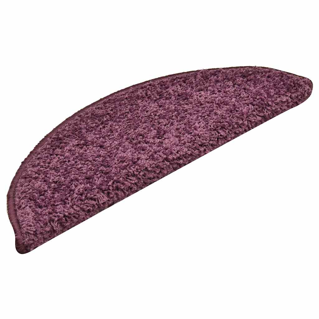 Stufenmatten 15 Stk. 56x17x3 cm Dunkelviolett Halbrund