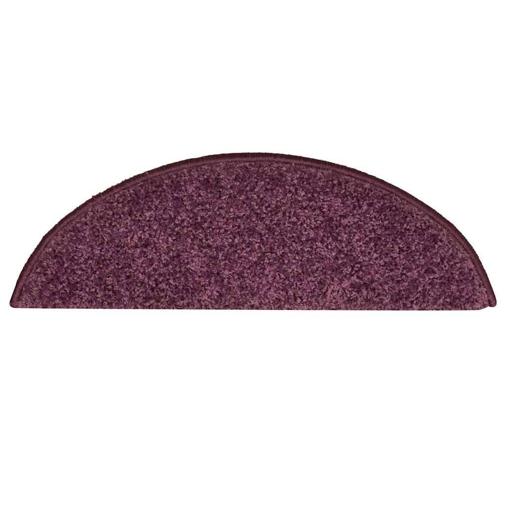 Stufenmatten 15 Stk. 56x17x3 cm Dunkelviolett Halbrund
