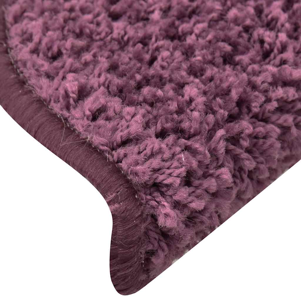 Stufenmatten 15 Stk. 56x17x3 cm Dunkelviolett Halbrund