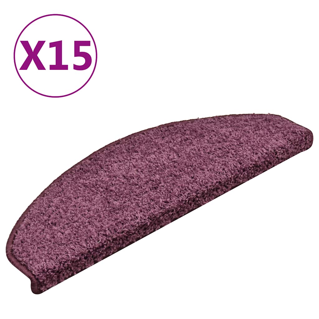 Stufenmatten 15 Stk. 65x21x4 cm Dunkelviolett Halbrund Groß