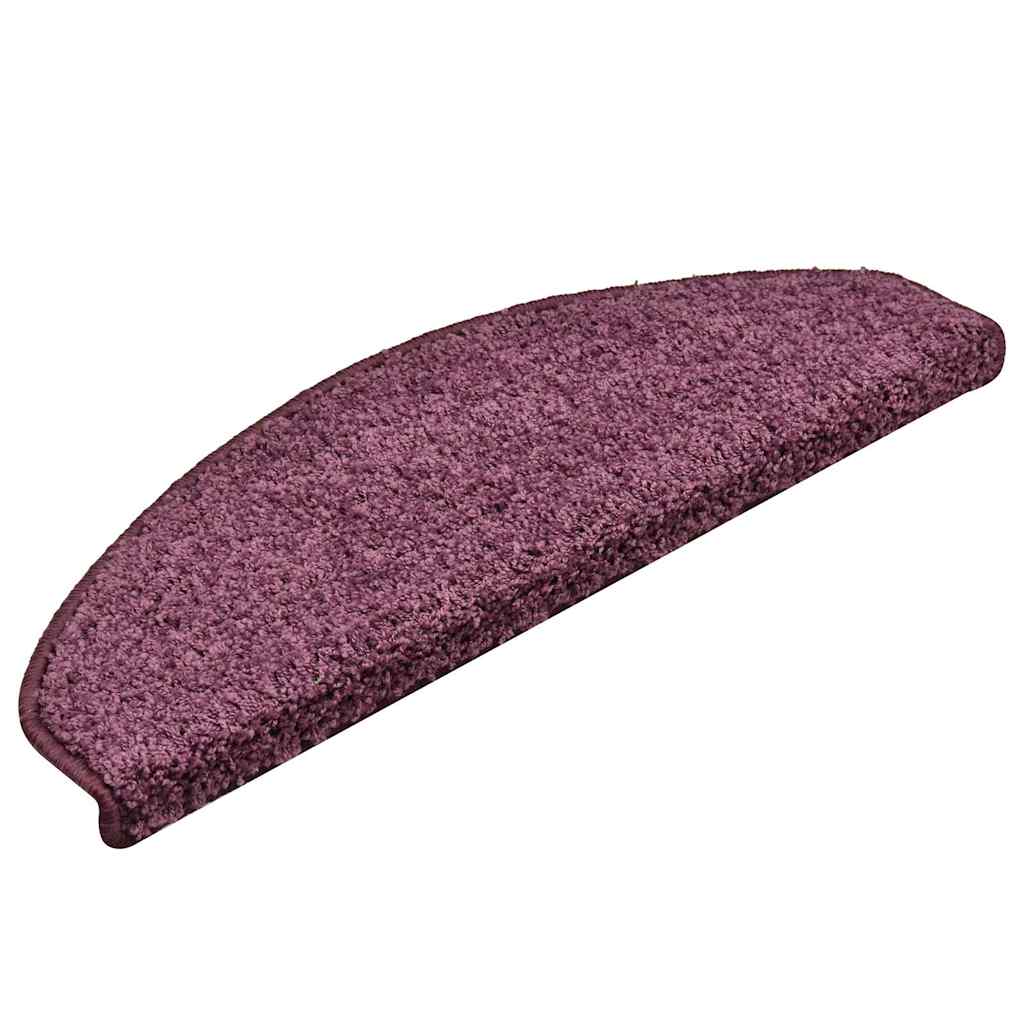 Stufenmatten 15 Stk. 65x21x4 cm Dunkelviolett Halbrund Groß