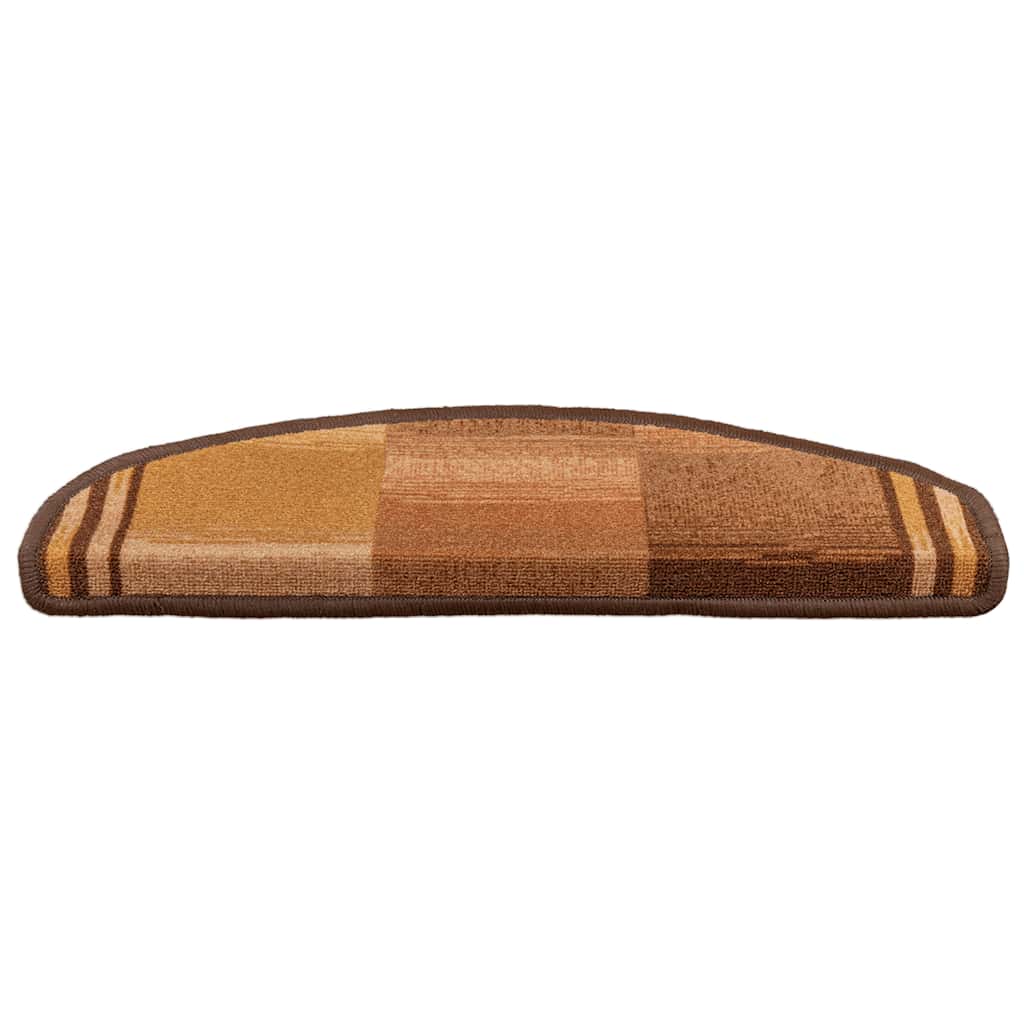 Treppenmatten Selbstklebend 15 Stk. Braun 65x21x4 cm