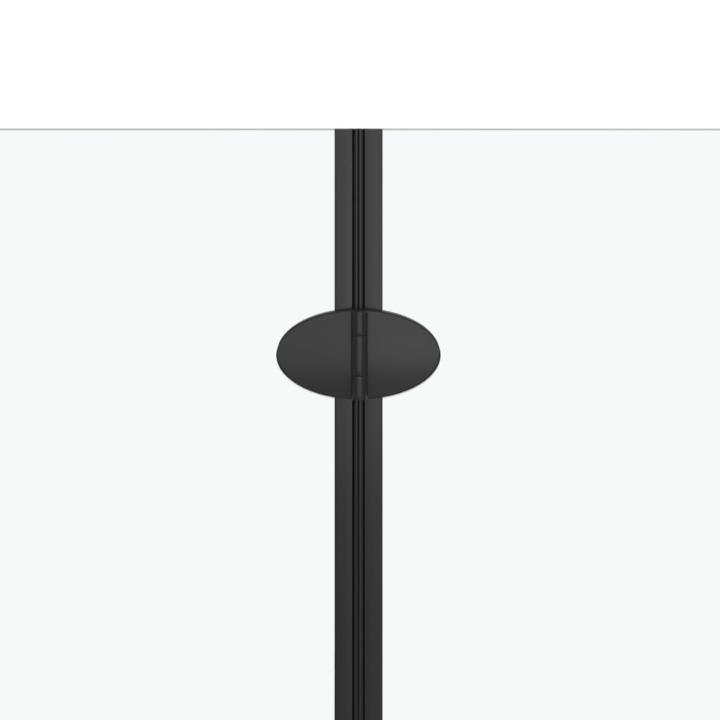 Faltbare Duschkabine 2 Paneele ESG 95x140 cm Schwarz