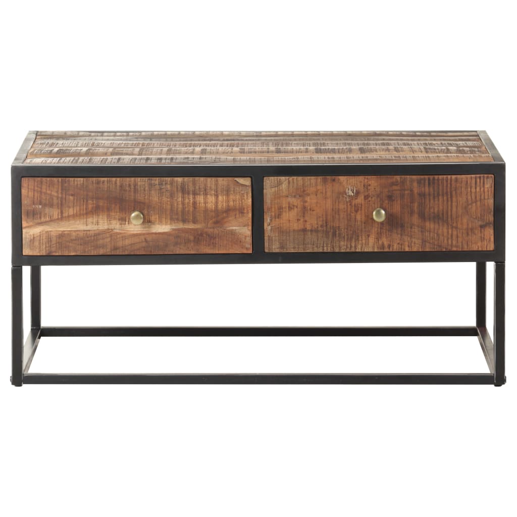Couchtisch 90x50x40 cm Raues Akazienholz