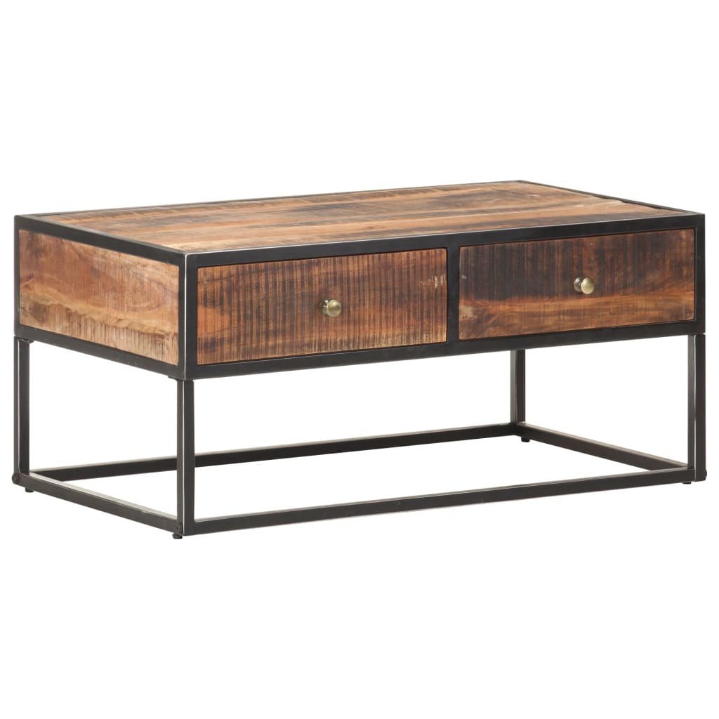 Couchtisch 90x50x40 cm Raues Akazienholz