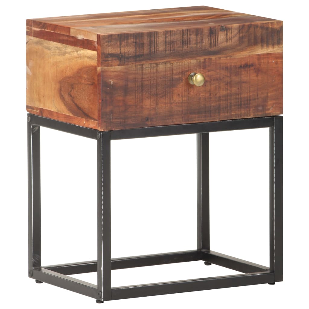 Nachttisch 40x30x50 cm Raues Akazienholz