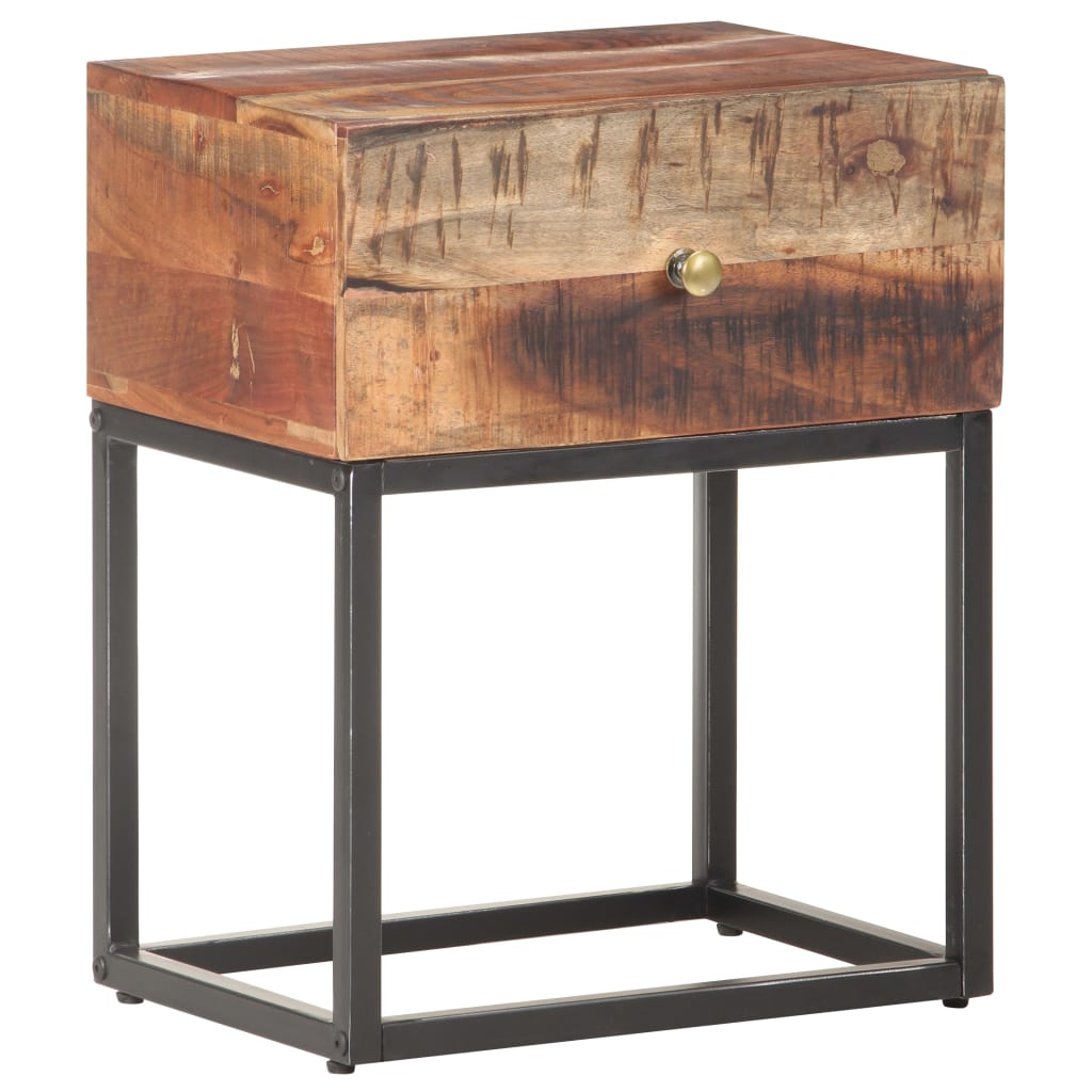 Nachttisch 40x30x50 cm Raues Akazienholz