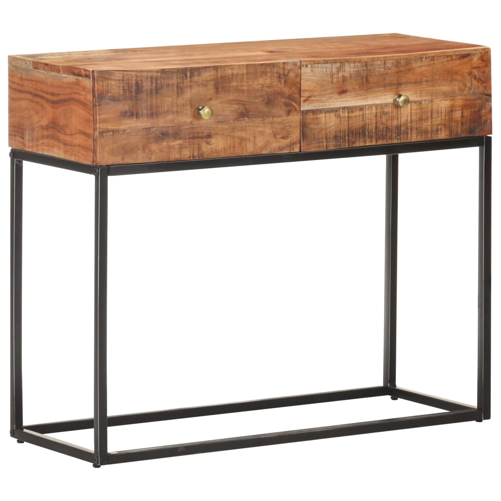 Konsolentisch 90x35x75 cm Raues Akazienholz