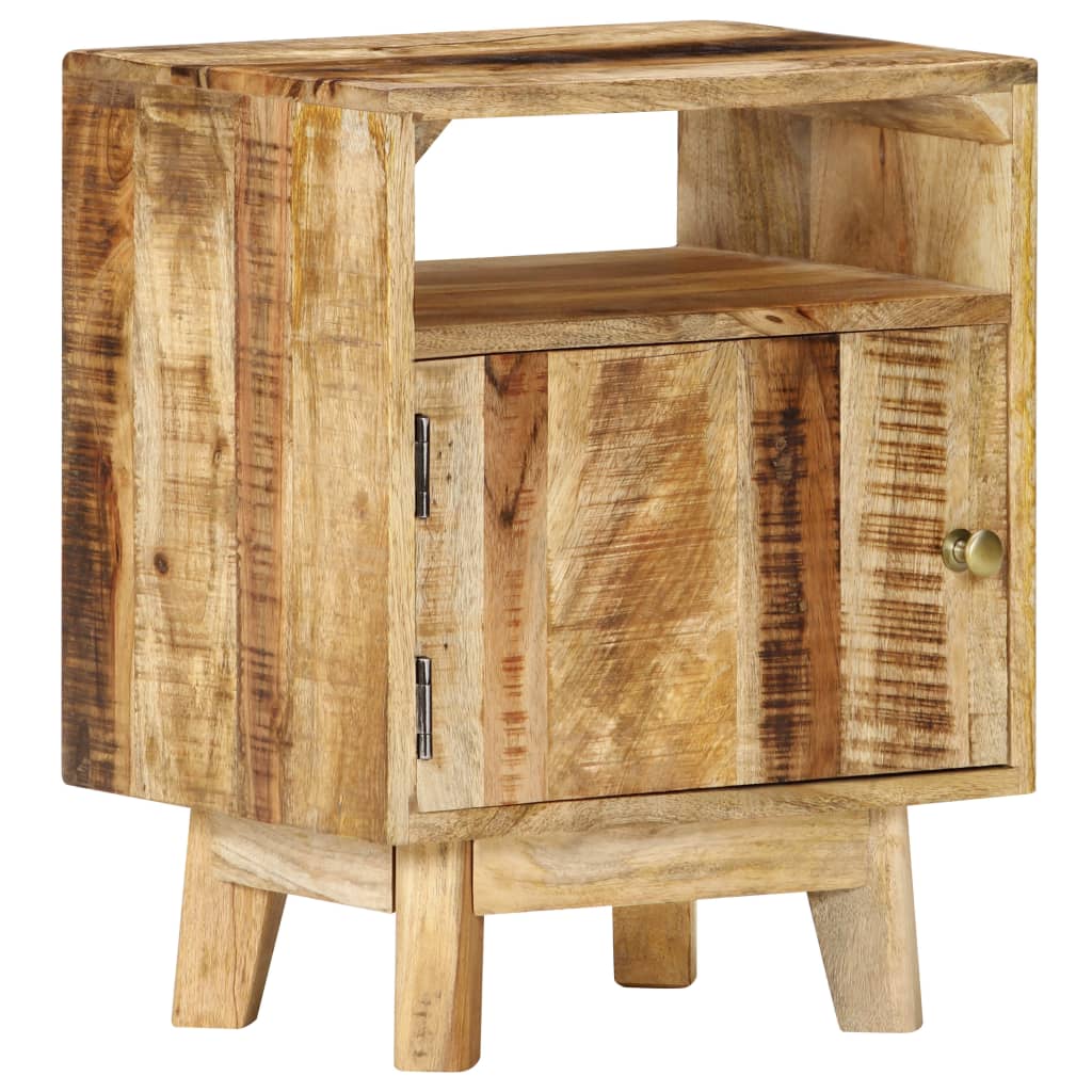 Nachttisch 40x30x50 cm Raues Mangoholz