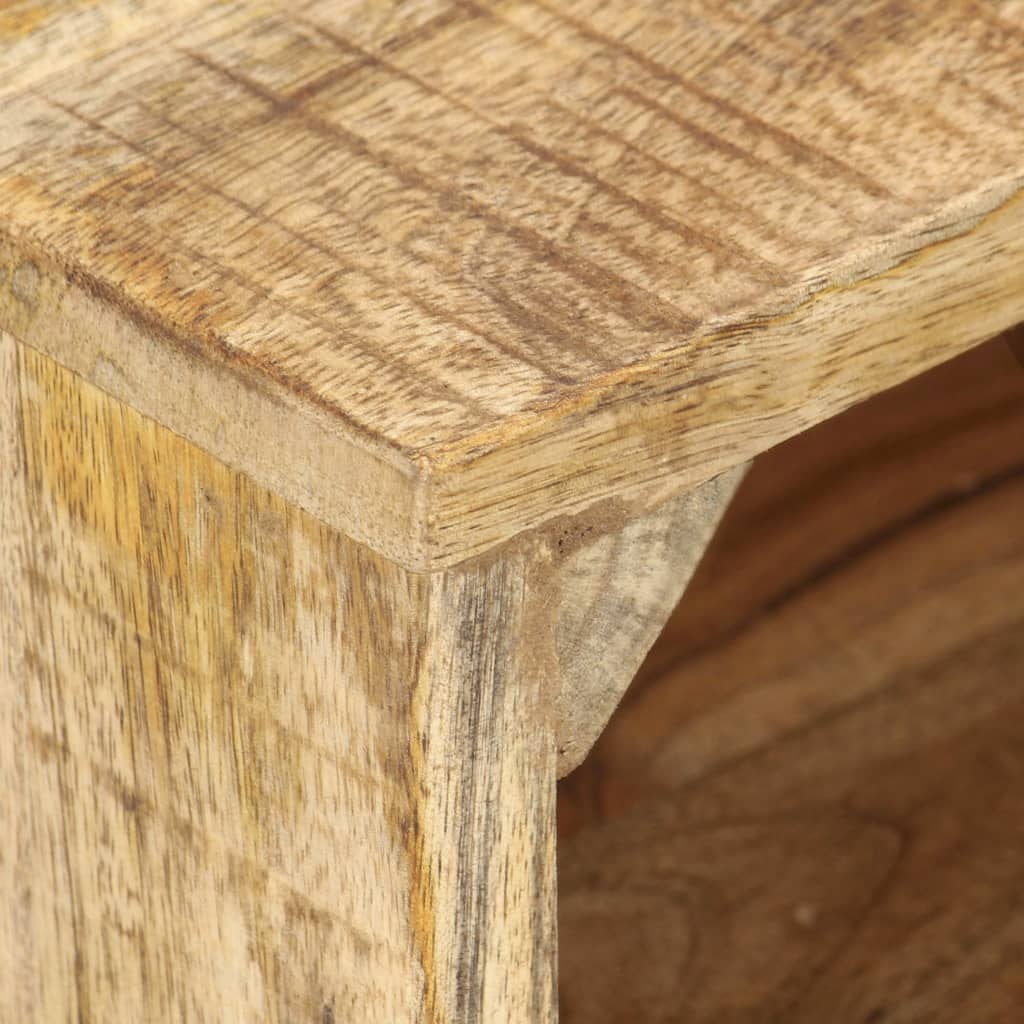 Nachttisch 40x30x50 cm Raues Mangoholz