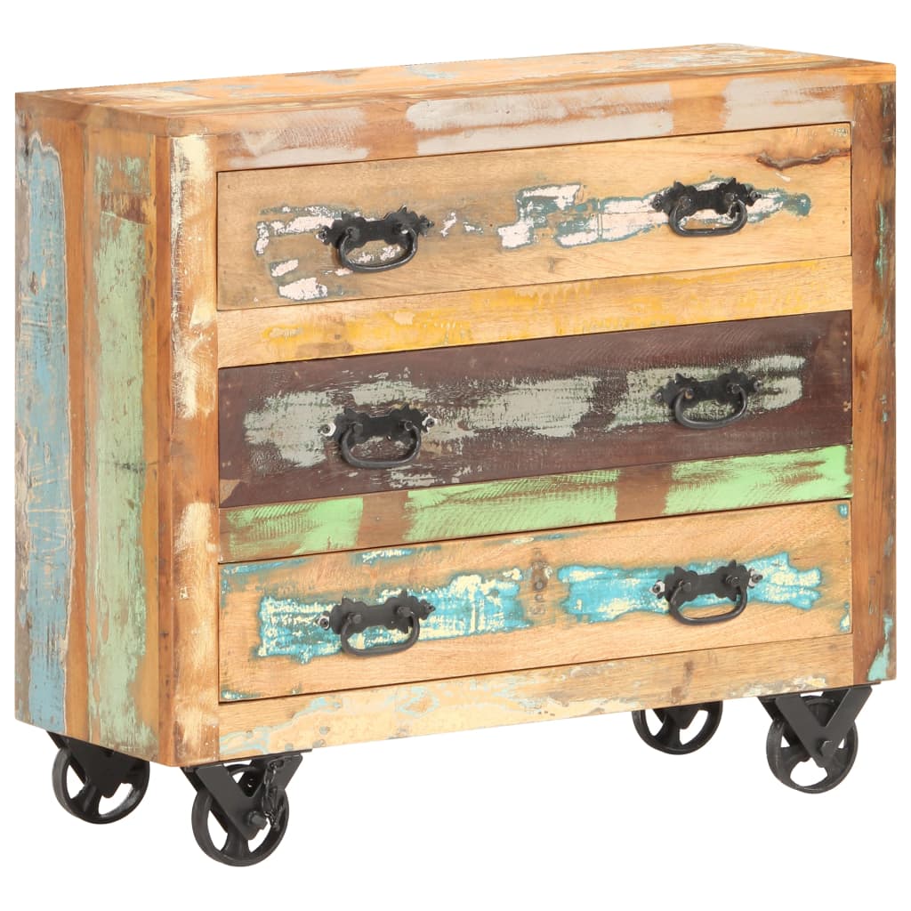 Sideboard 80 x 30 x 70 cm Recyceltes Massivholz