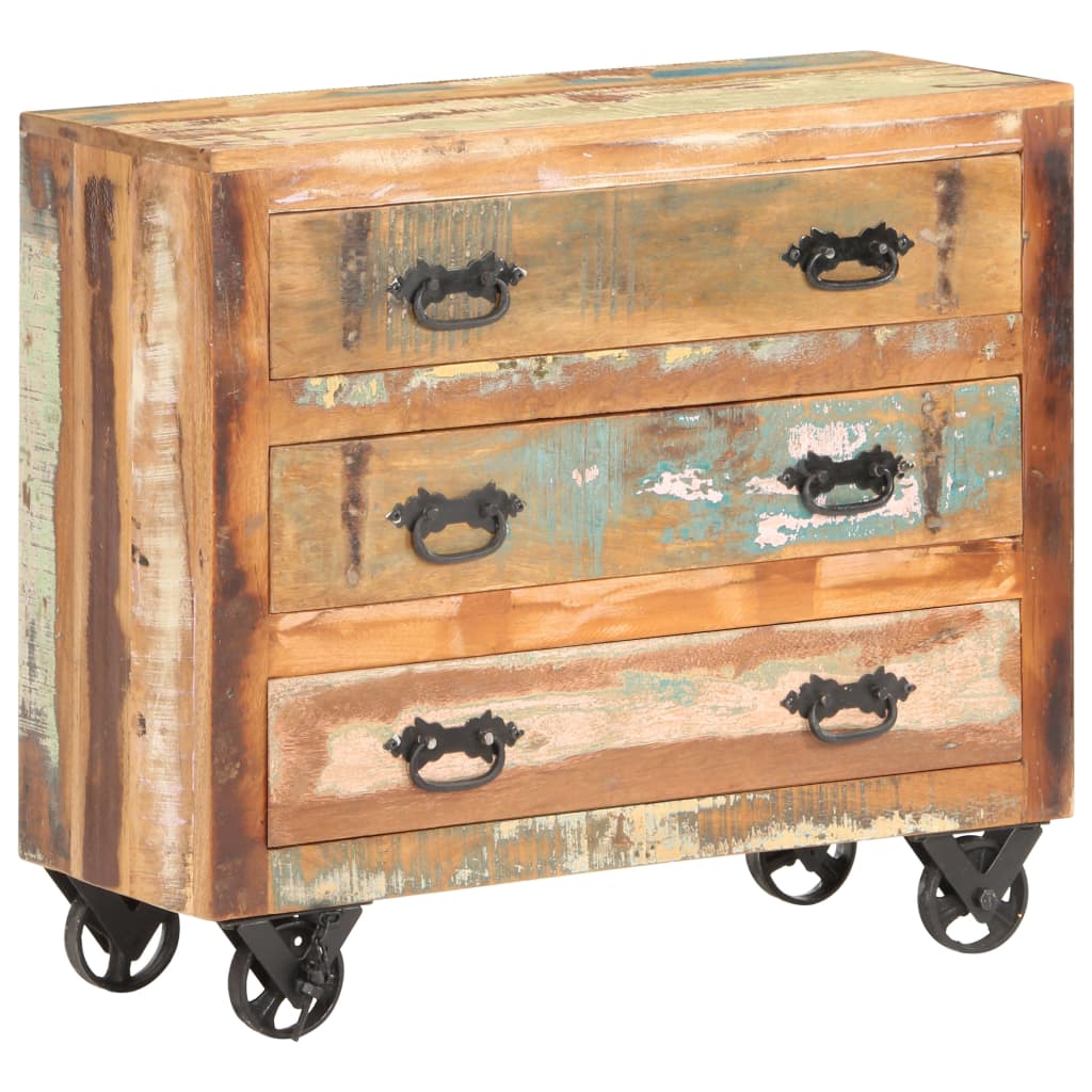Sideboard 80 x 30 x 70 cm Recyceltes Massivholz