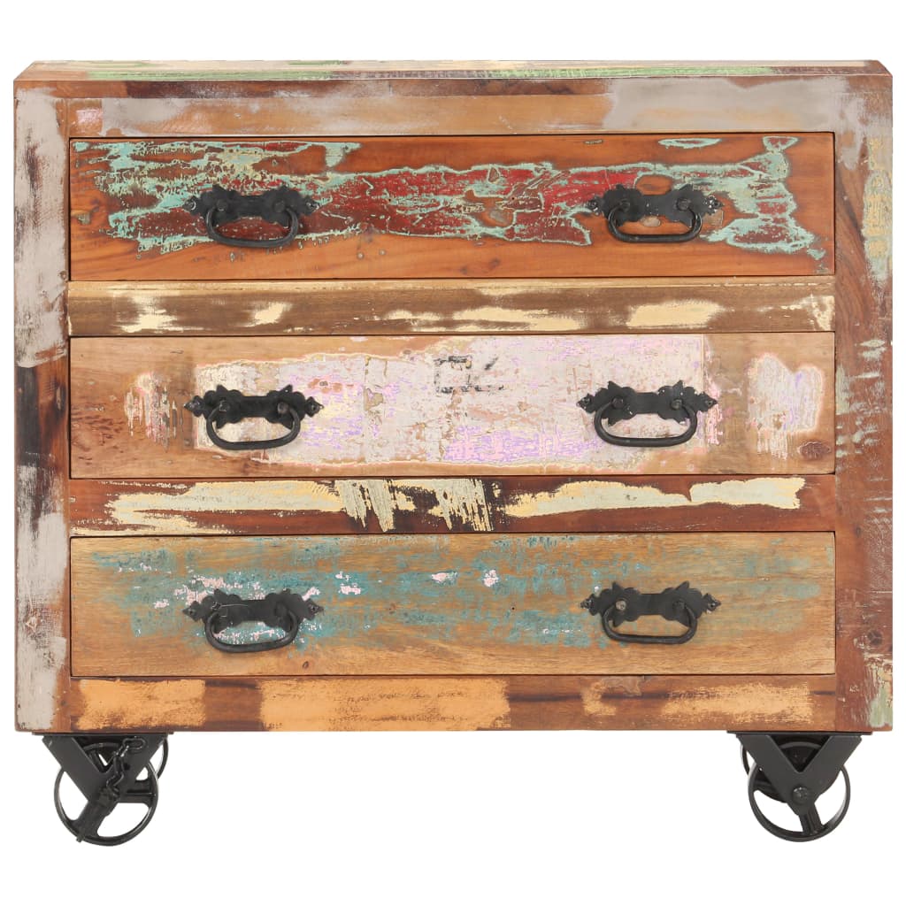 Sideboard 80 x 30 x 70 cm Recyceltes Massivholz