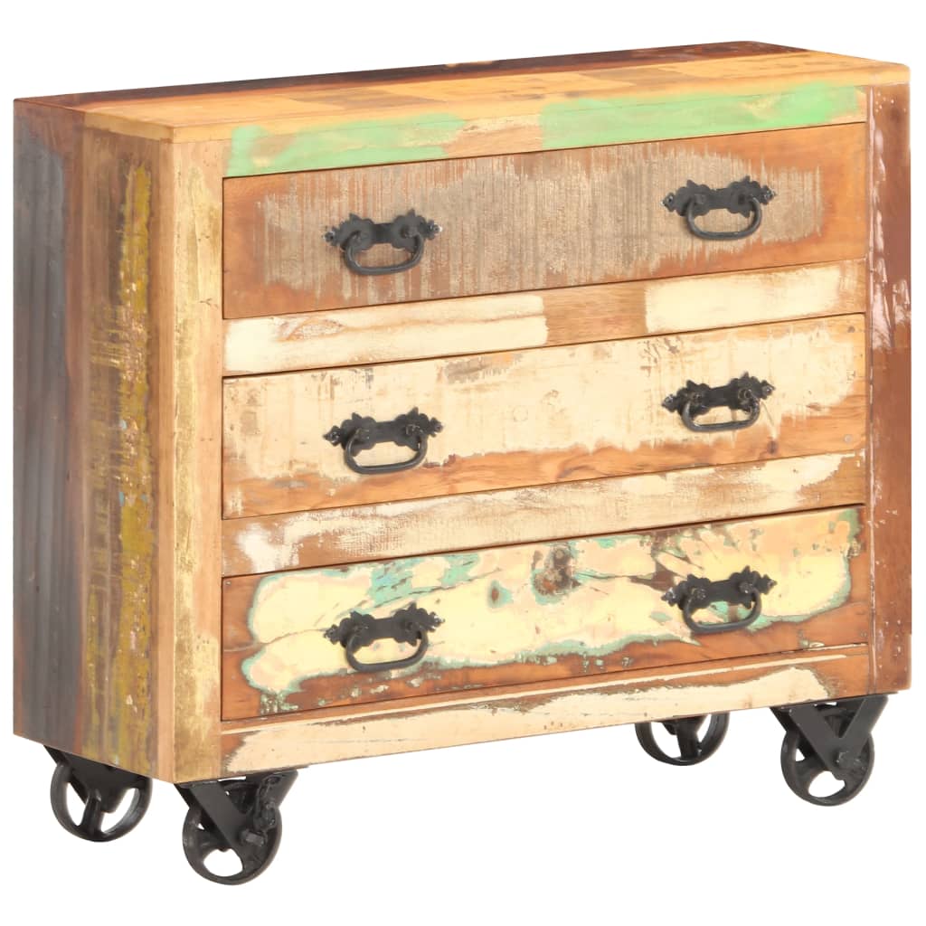 Sideboard 80 x 30 x 70 cm Recyceltes Massivholz