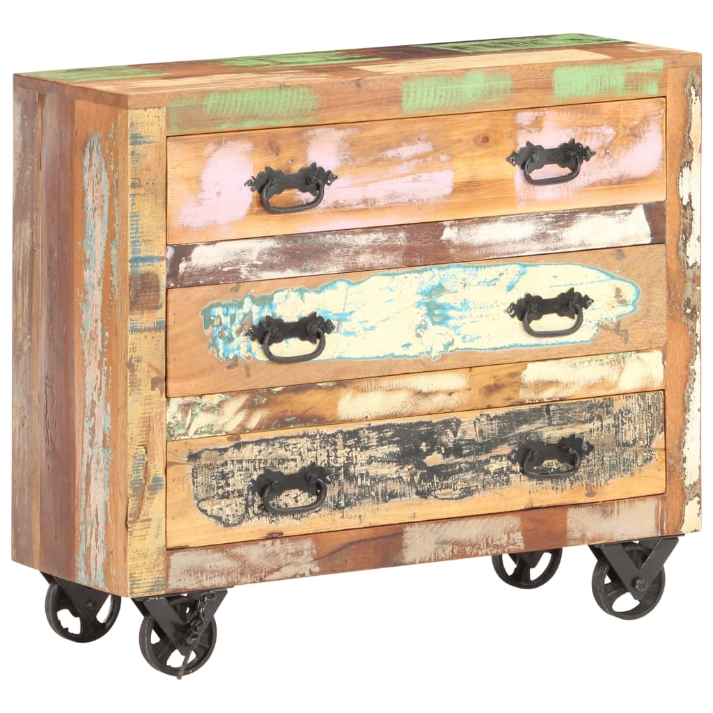 Sideboard 80 x 30 x 70 cm Recyceltes Massivholz