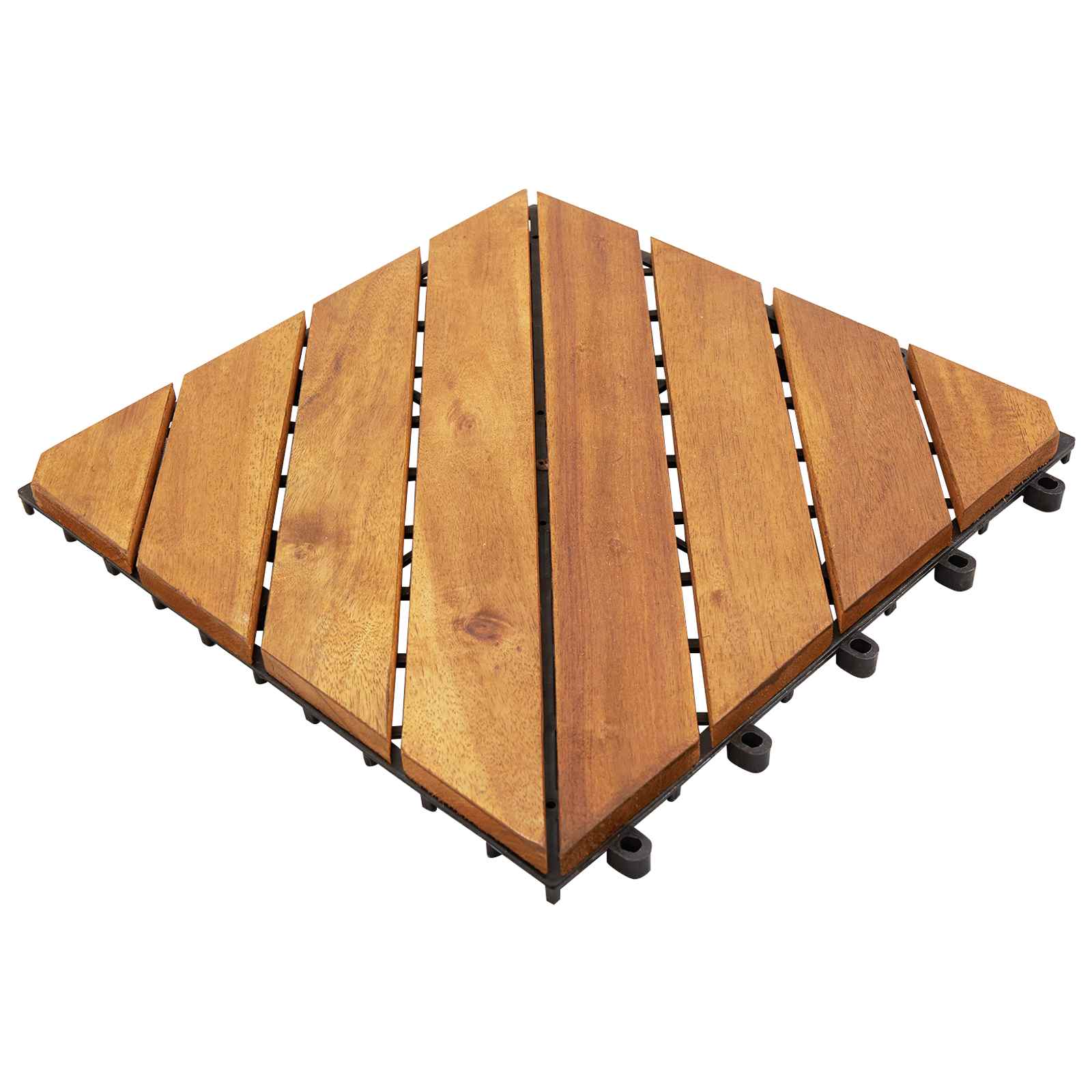 Terrassenfliese 10 pcs Braun 30 x 30 cm Akazien-Hartholz