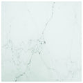 Tischplatte Weiß 70x70 cm 6 mm Hartglas in Marmoroptik
