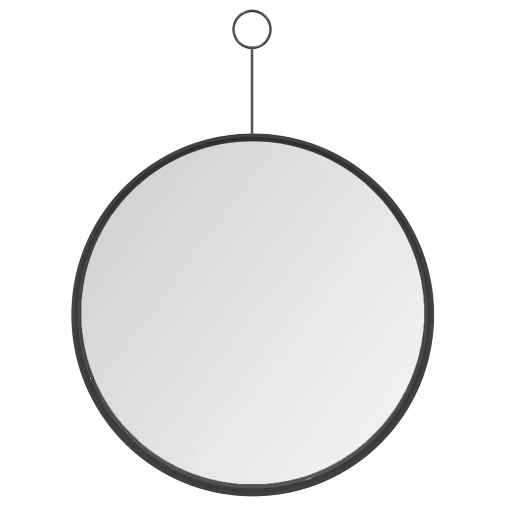 Hängespiegel mit Haken Schwarz 30 cm