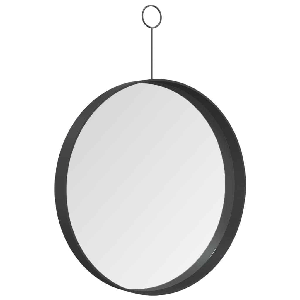 Hängespiegel mit Haken Schwarz 30 cm