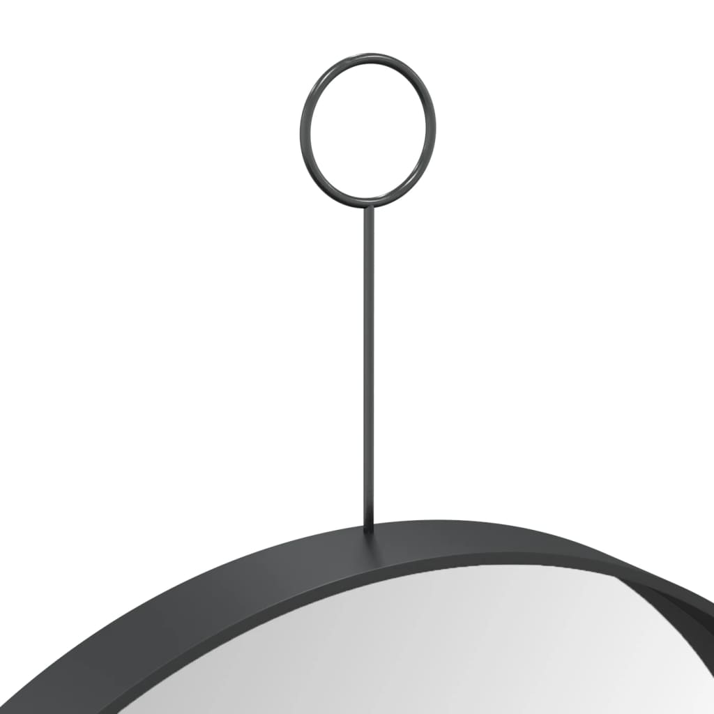 Hängespiegel mit Haken Schwarz 30 cm