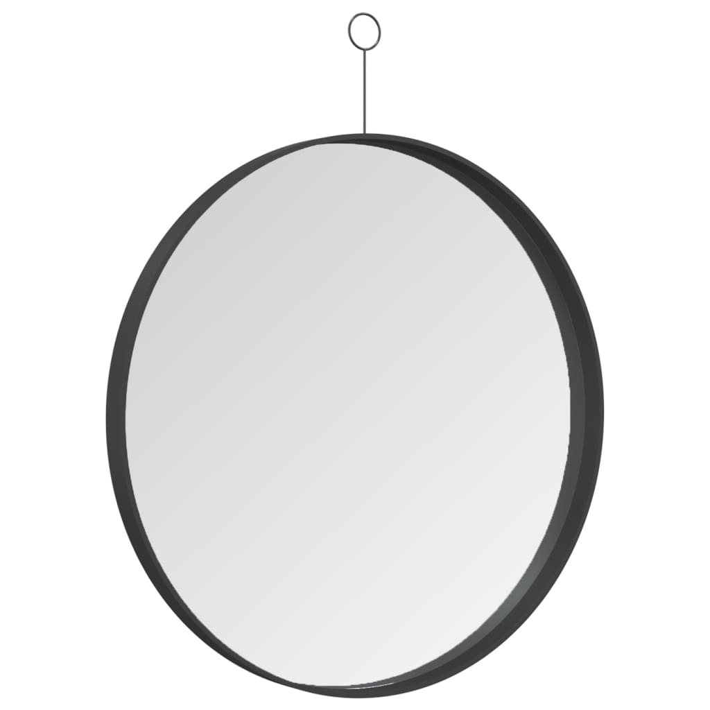 Hängespiegel mit Haken Schwarz 50 cm